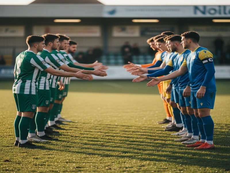 Nailsea & Tickenham players shaking hands before kickoff