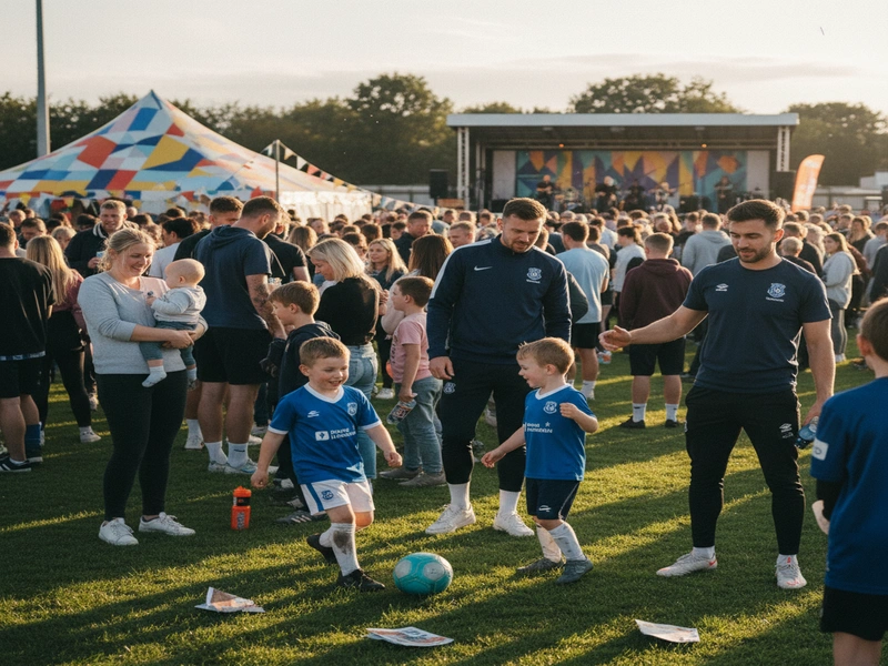 Supporters and players at Nailsea & Tickenham community event
