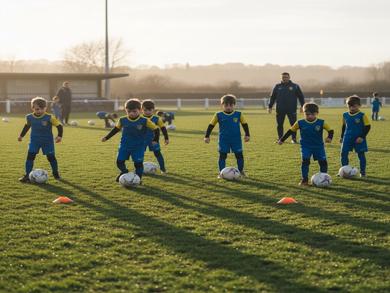 Youth players training at Nailsea & Tickenham FC